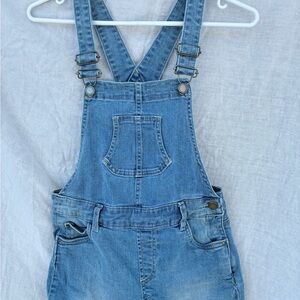 Girls Urban Star stretch Denim Short Overalls size 12